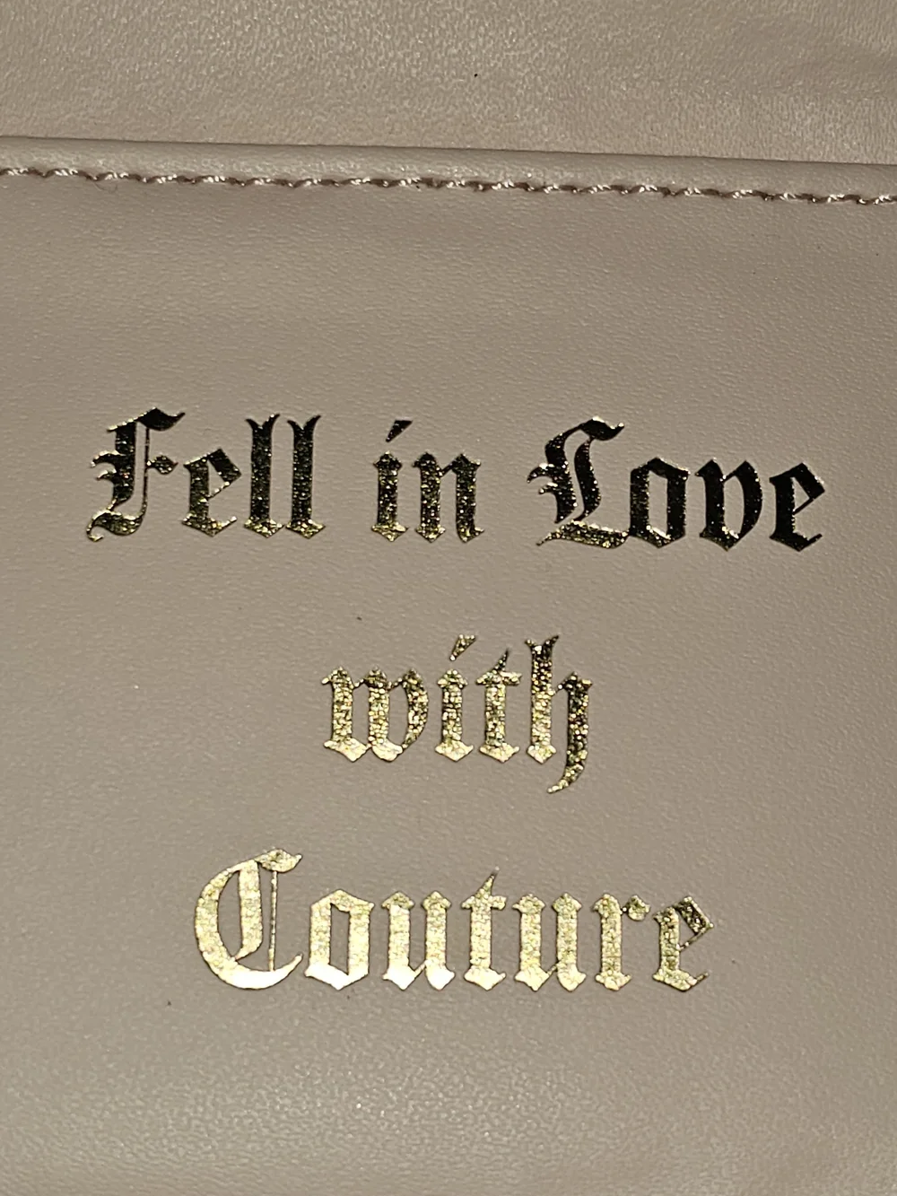 Juicy Couture Dark Blue Denim Card Wallet with Pink Embroidered Logo